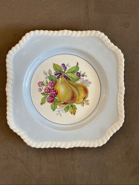 EC Johnson Brothers California Decorative White Ceramic Fruit Plate